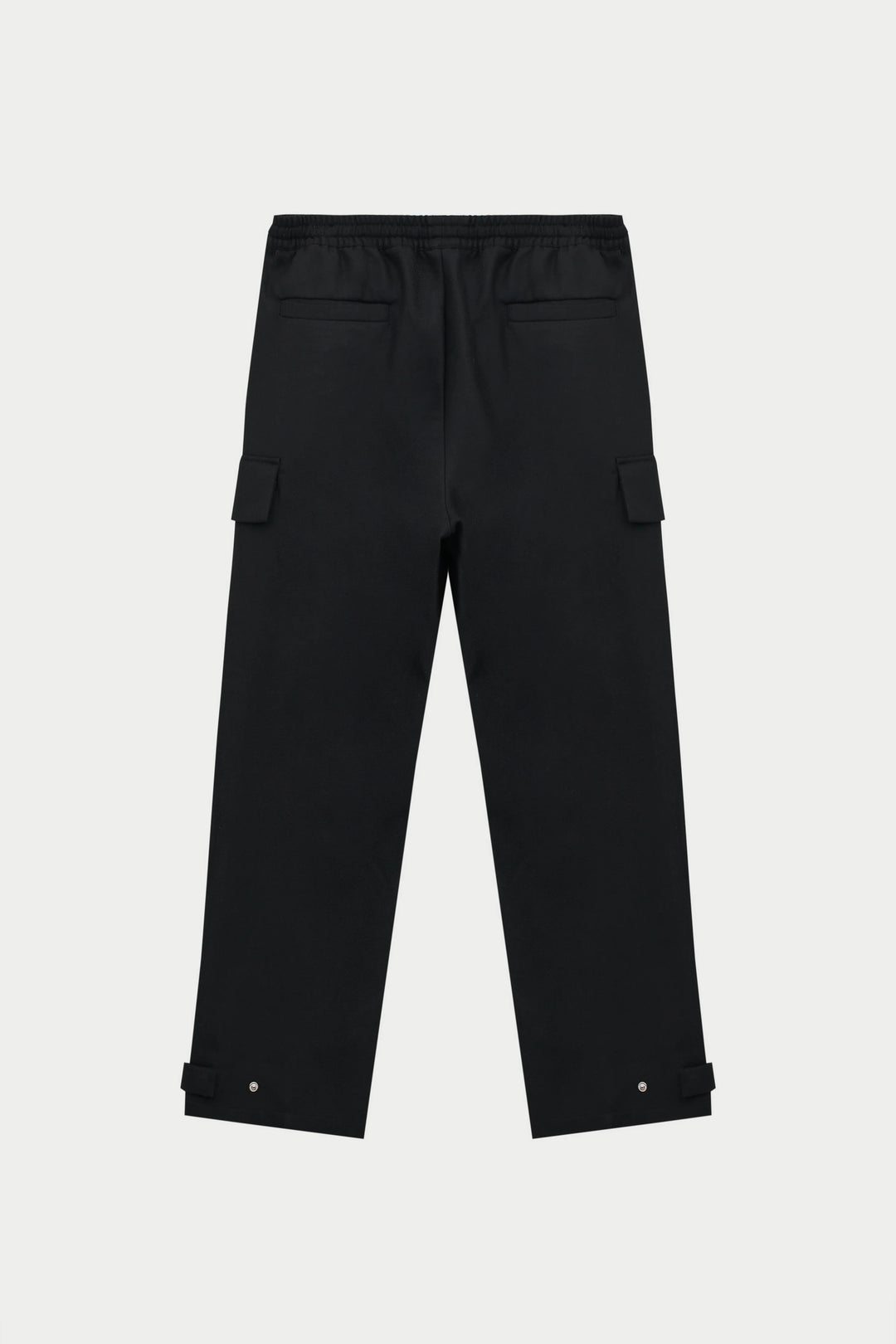 PLEATED WIDE LEG WOOL BLEND TROUSERS