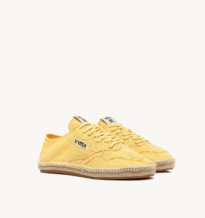 AUTRY SANDY ESPADRILLES IN PASTEL YELLOW CANVAS