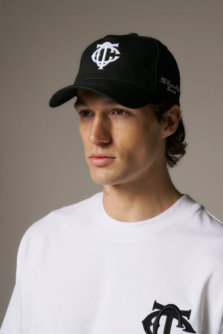 MONOGRAM EMBLEM CAP BLACK