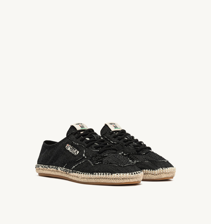 AUTRY SANDY ESPADRILLES IN BLACK CANVAS