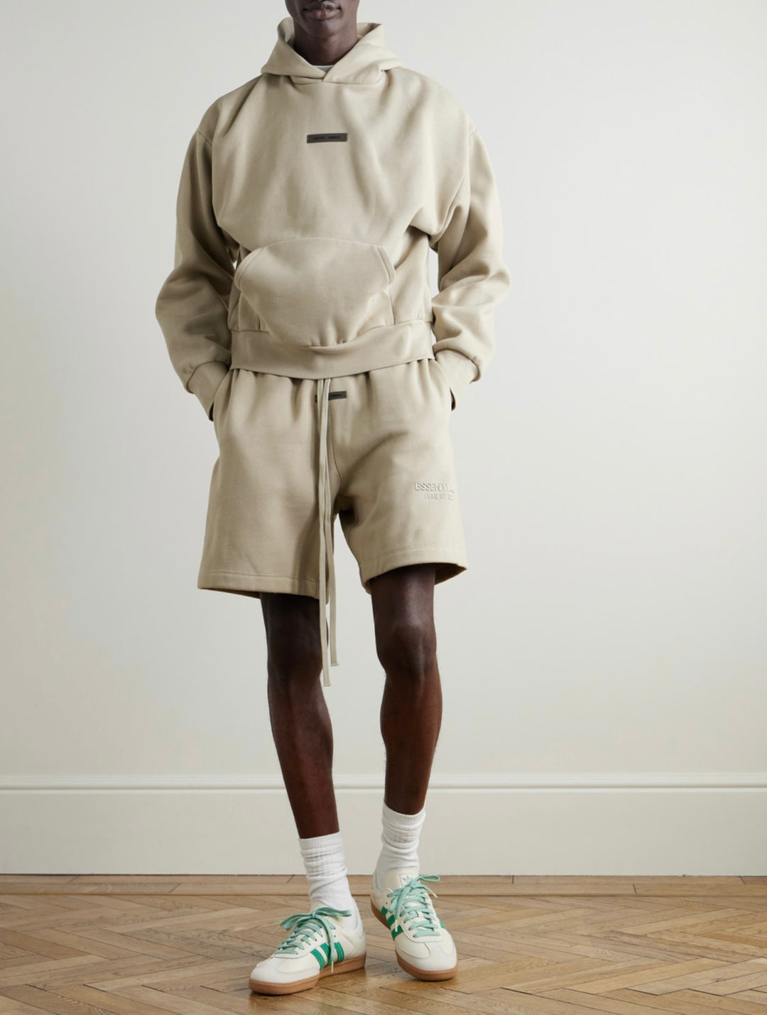 ESSENTIALS CLASSIC FLEECE HOODIE BEIGE