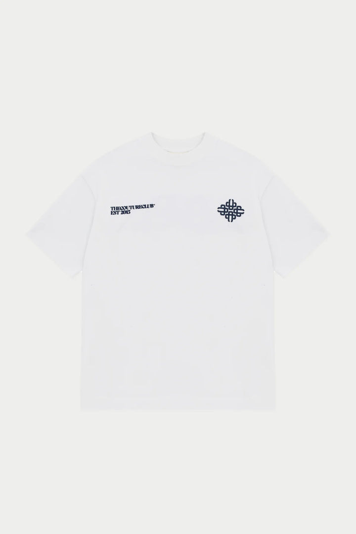 BLURRED GRAPHIC EMBLEM T-SHIRT NAVY