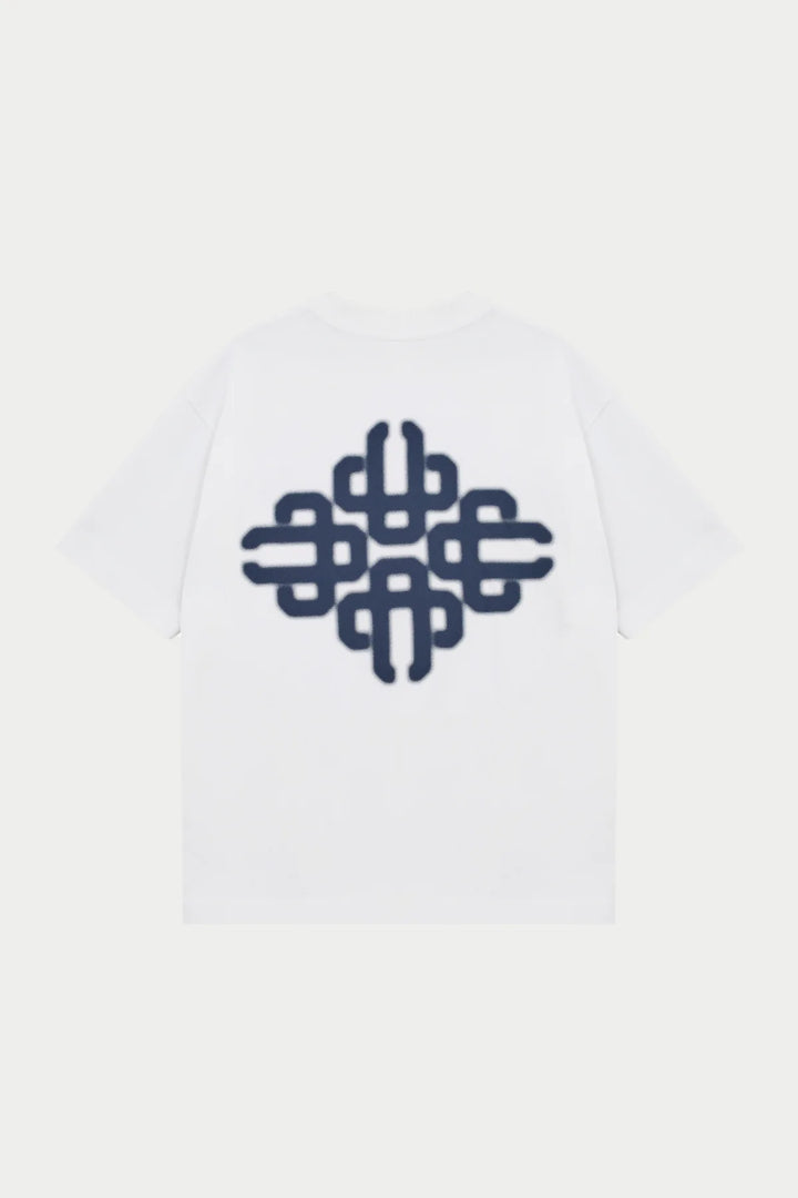 BLURRED GRAPHIC EMBLEM T-SHIRT NAVY