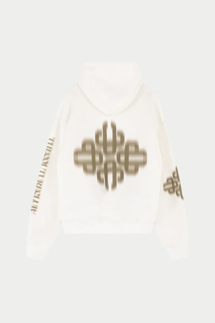 MOTION BLURRED EMBLEM HOODIE KHAKI