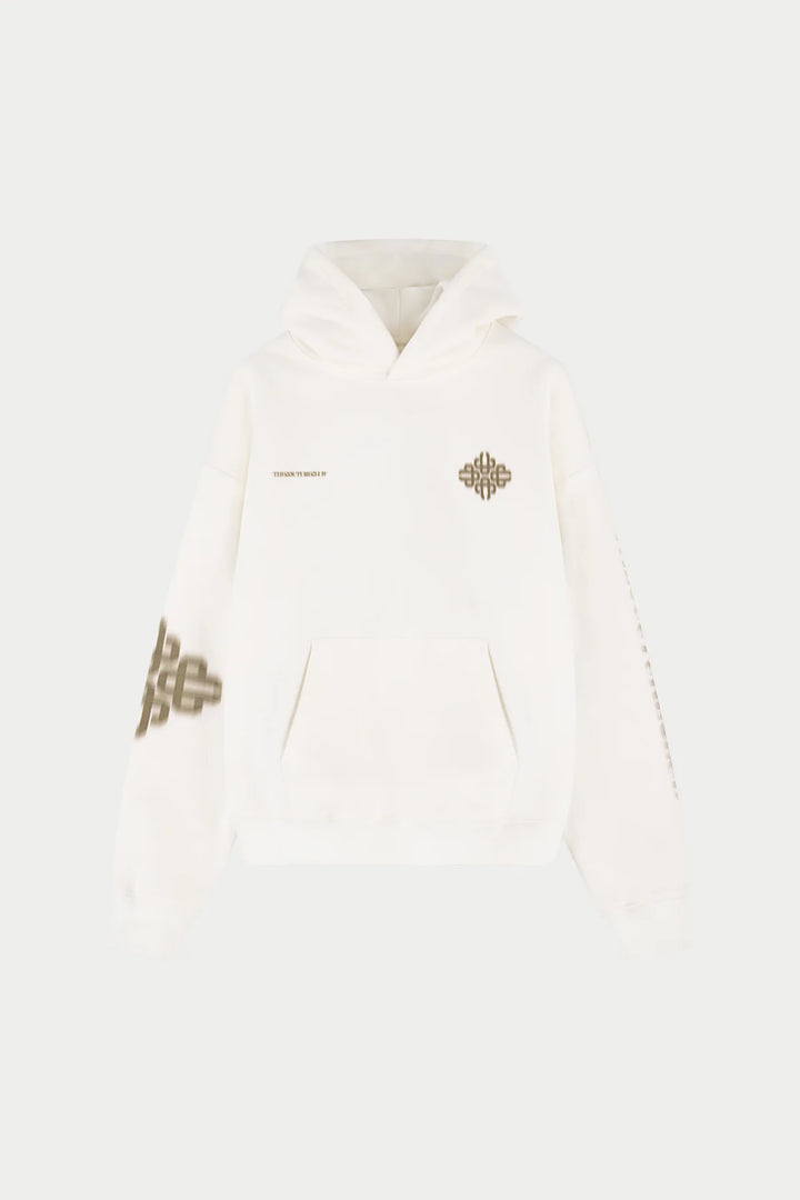 MOTION BLURRED EMBLEM HOODIE KHAKI