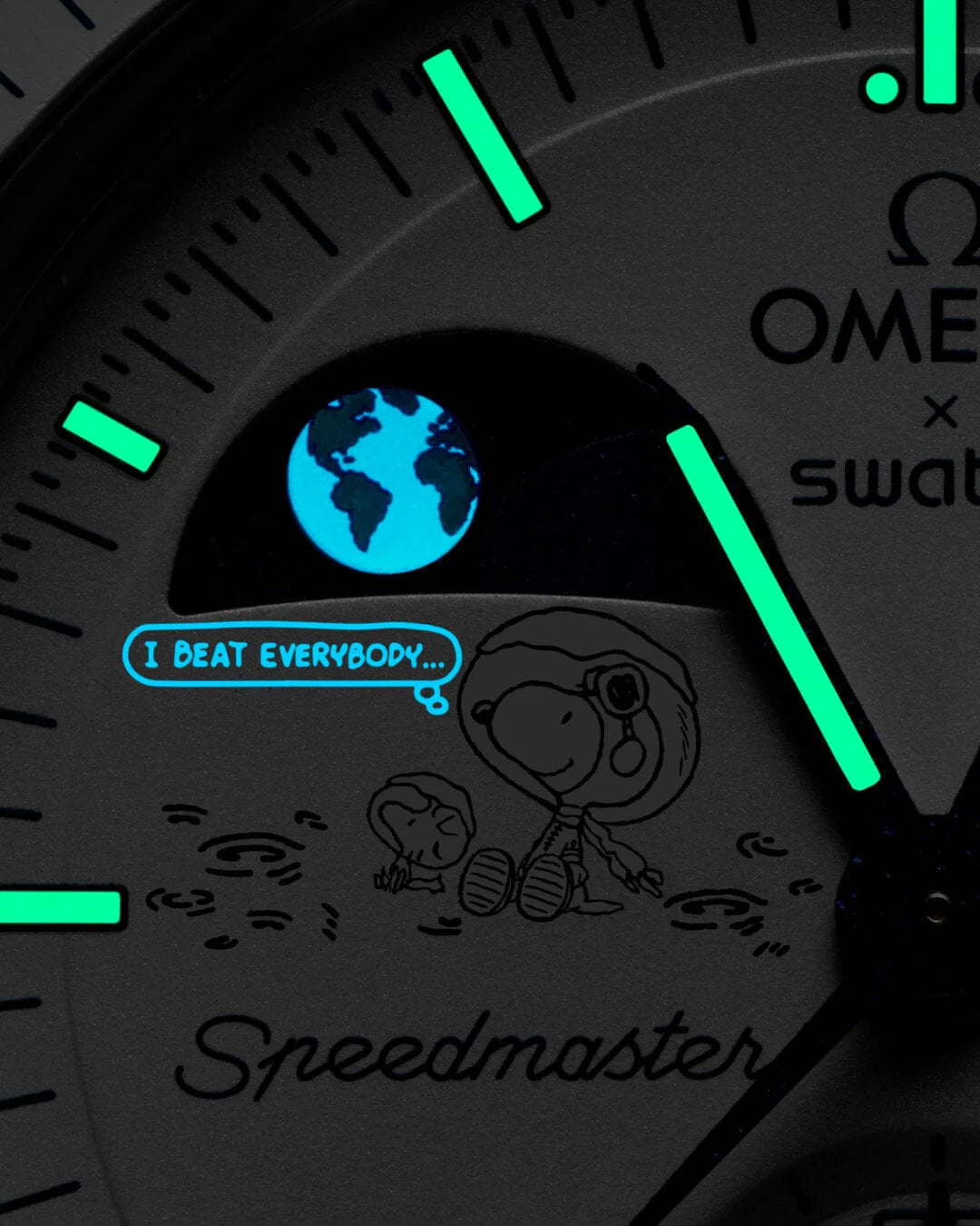 SWATCH X OMEGA BIOCERAMIC MISSION TO EARTHPHASE MOONSHINE GOLD "COLD MOON" SO33W701L שעון אומגה בשיתוף פעולה עם סווטש - מהדורה מוגבלת