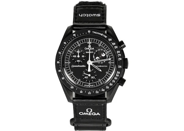 SWATCH X OMEGA BIOCERAMIC MOONSWATCH MISSION TO MOONPHASE SNOOPY BLACK שעון אומגה בשיתוף פעולה עם סווטש