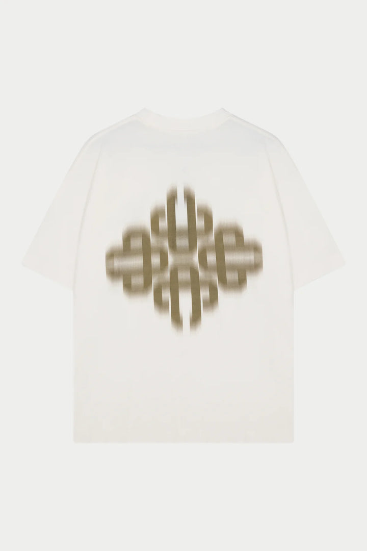 MOTION BLURRED EMBLEM T-SHIRT khaki