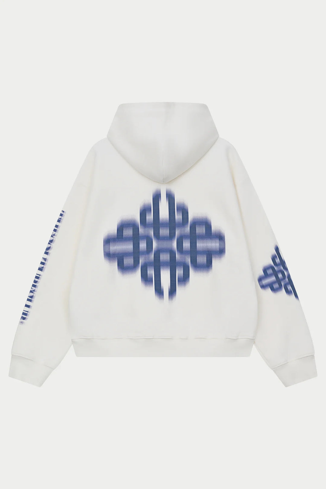 MOTION BLURRED EMBLEM HOODIE blue
