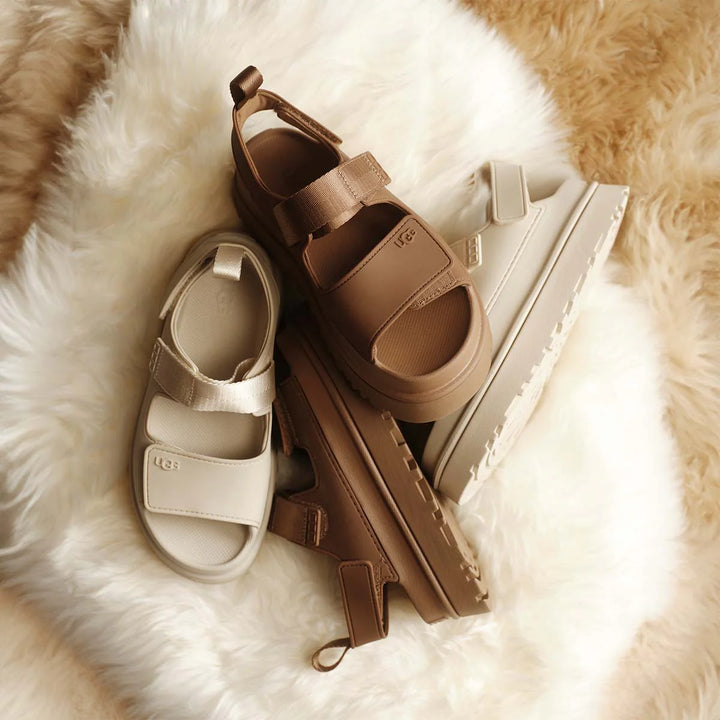 UGG GOLDENGLOW BISON BROWN סנדלי גולדנגלואו חום לנשים