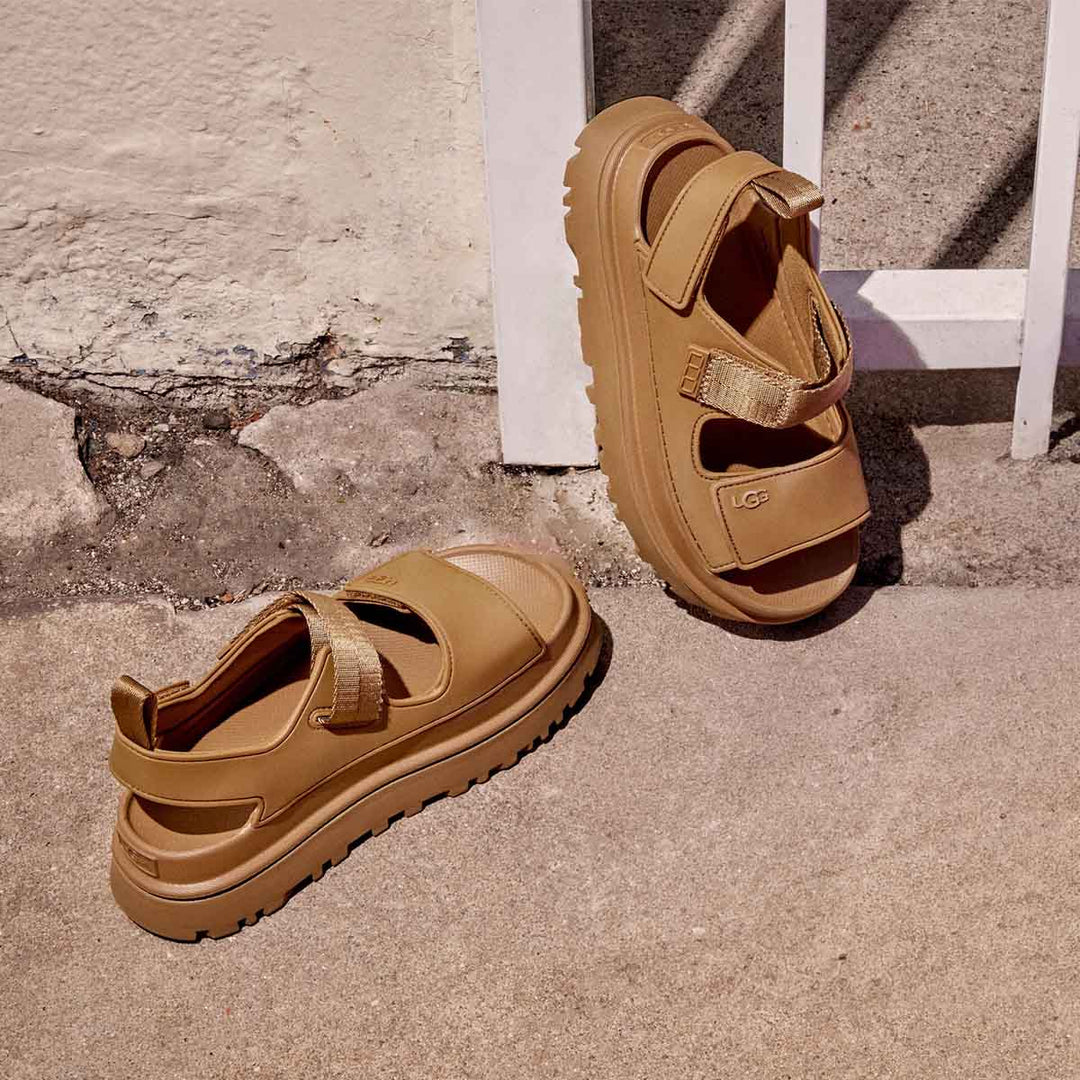UGG GOLDENGLOW BISON BROWN סנדלי גולדנגלואו חום לנשים