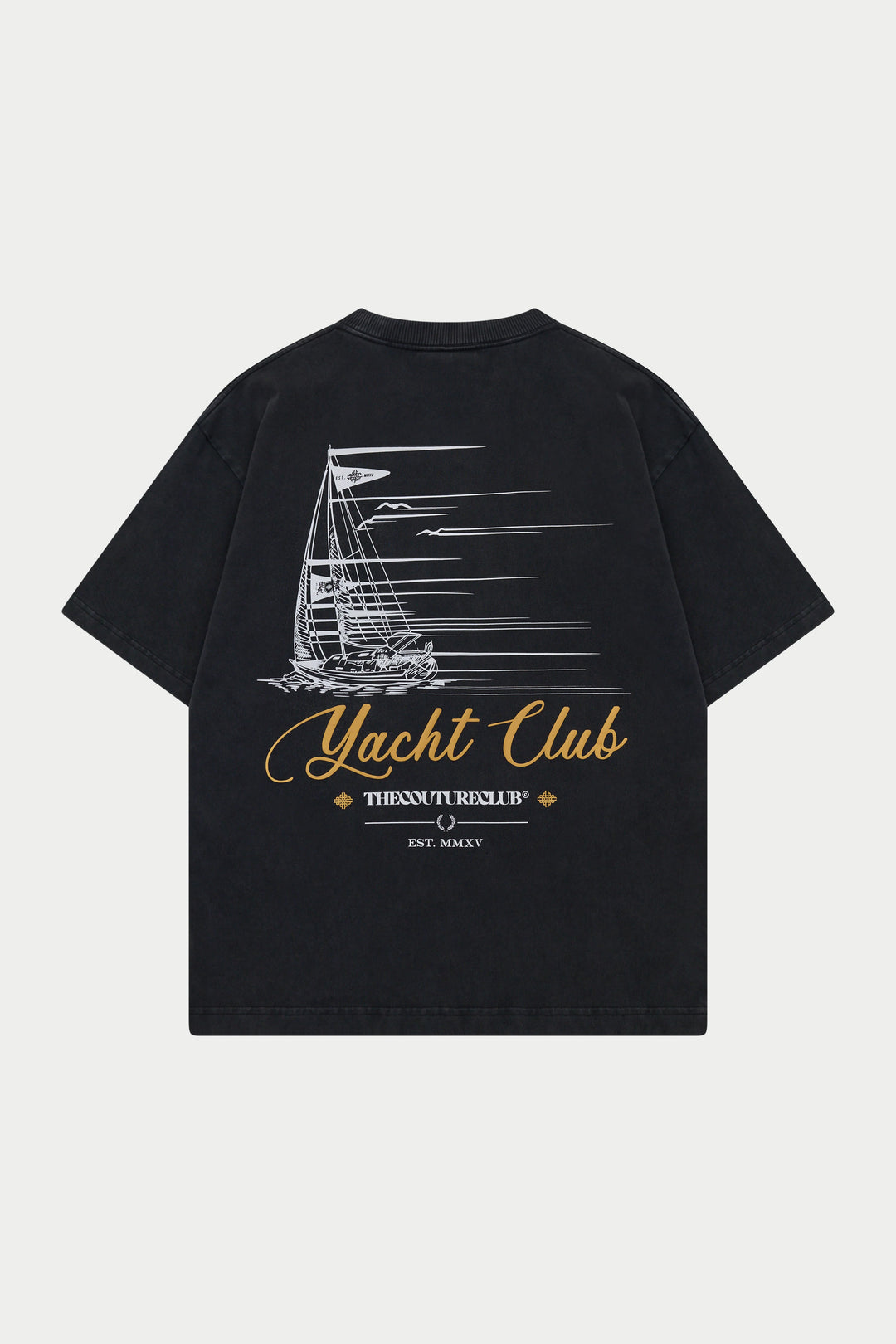 YACHT CLUB GRAPHIC T-SHIRT
WASHED BLACK