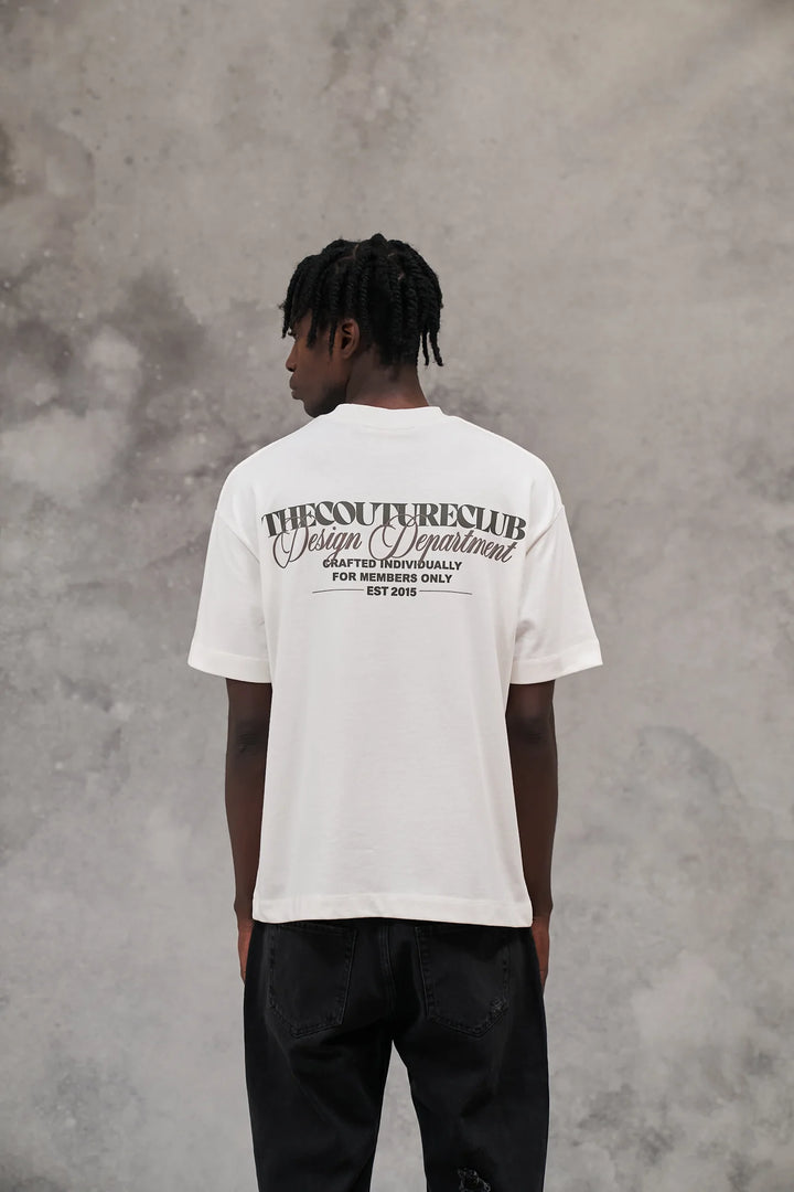 DESIGN DEPARTMENT GRAPHIC T-SHIRT OFF WHITE/OLIVE