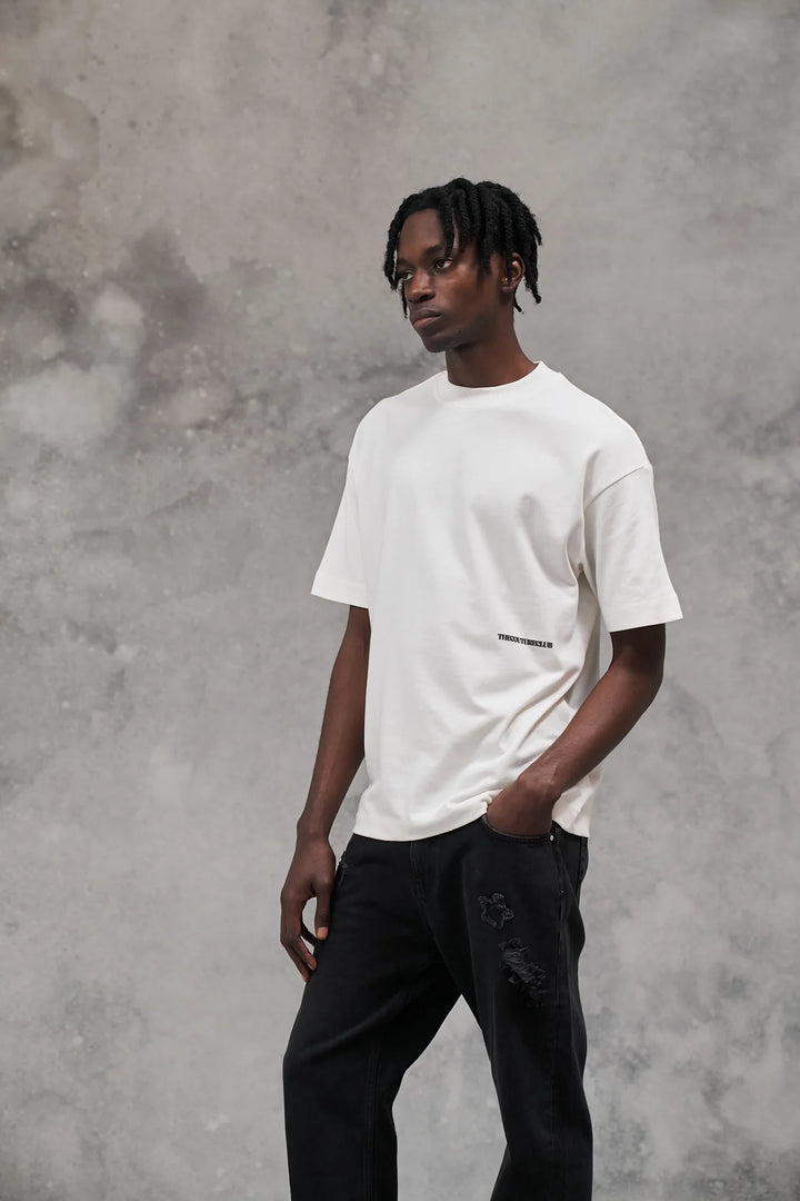 DESIGN DEPARTMENT GRAPHIC T-SHIRT OFF WHITE/OLIVE