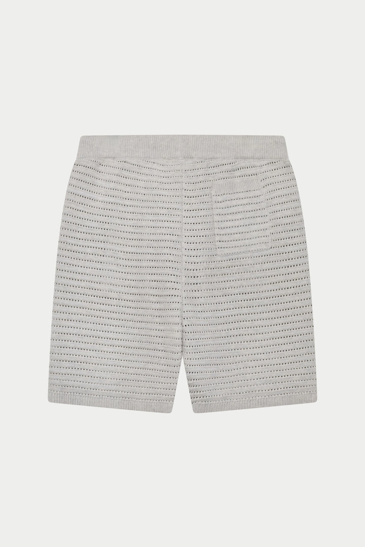 KNITTED SHORTS LIGHT GREY