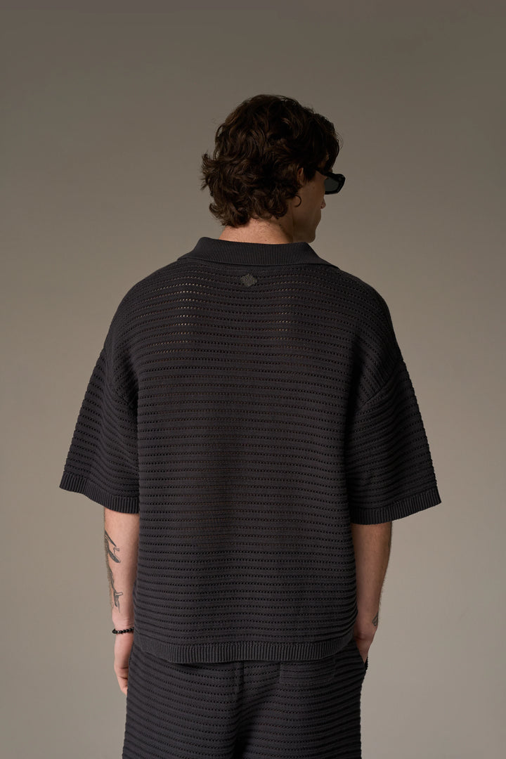 KNITTED POLO SHIRT
CHARCOAL
