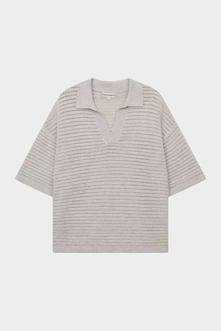 KNITTED POLO SHIRT
LIGHT GREY