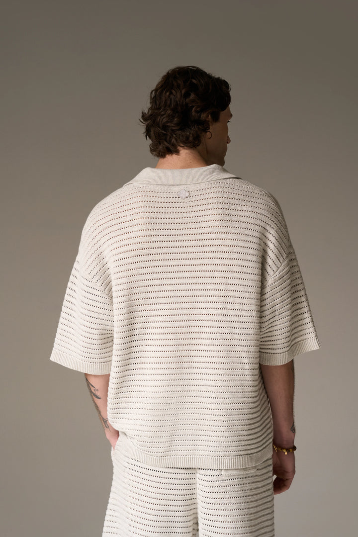 KNITTED POLO SHIRT
LIGHT GREY