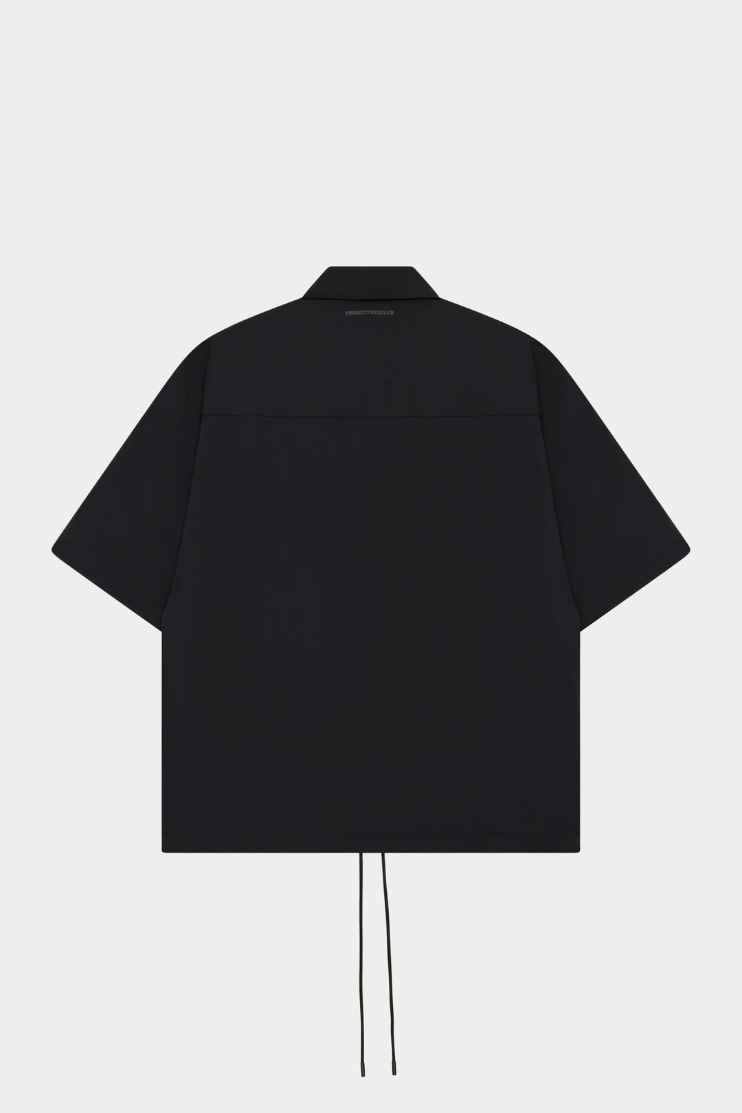 NYLON DRAWCORD SHIRT - BLACK