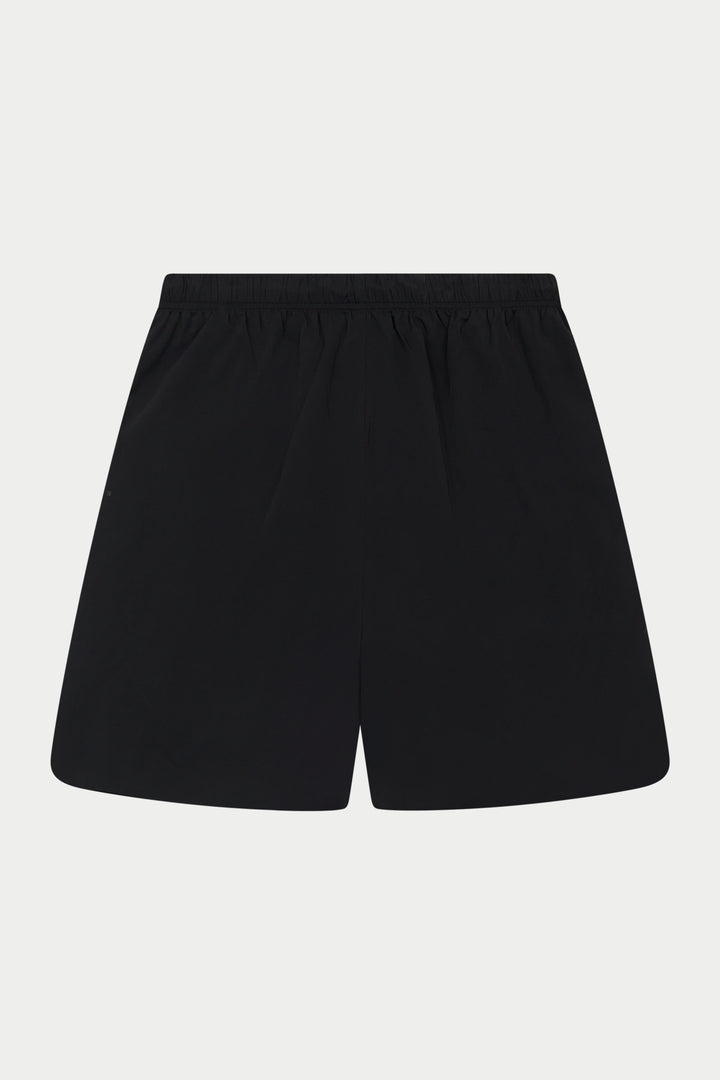 NYLON DRAWCORD SHORTS - BLACK