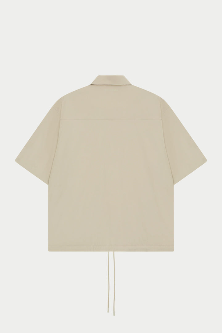 NYLON DRAWCORD SHIRT - GREY