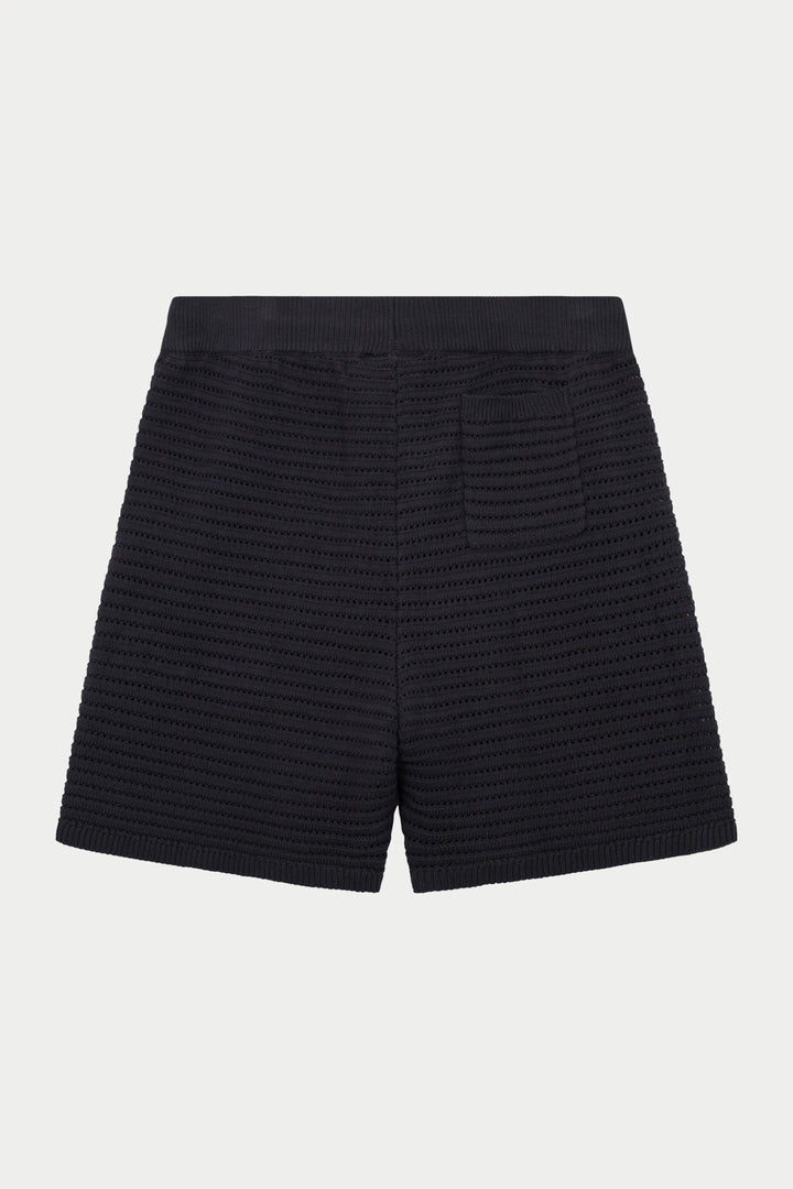 KNITTED SHORTS CHARCOAL