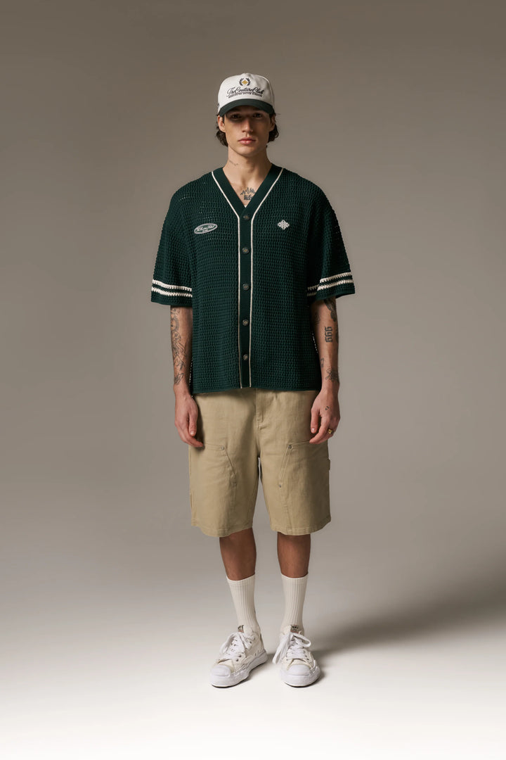 TWILL CARPENTER SHORTS - BEIGE