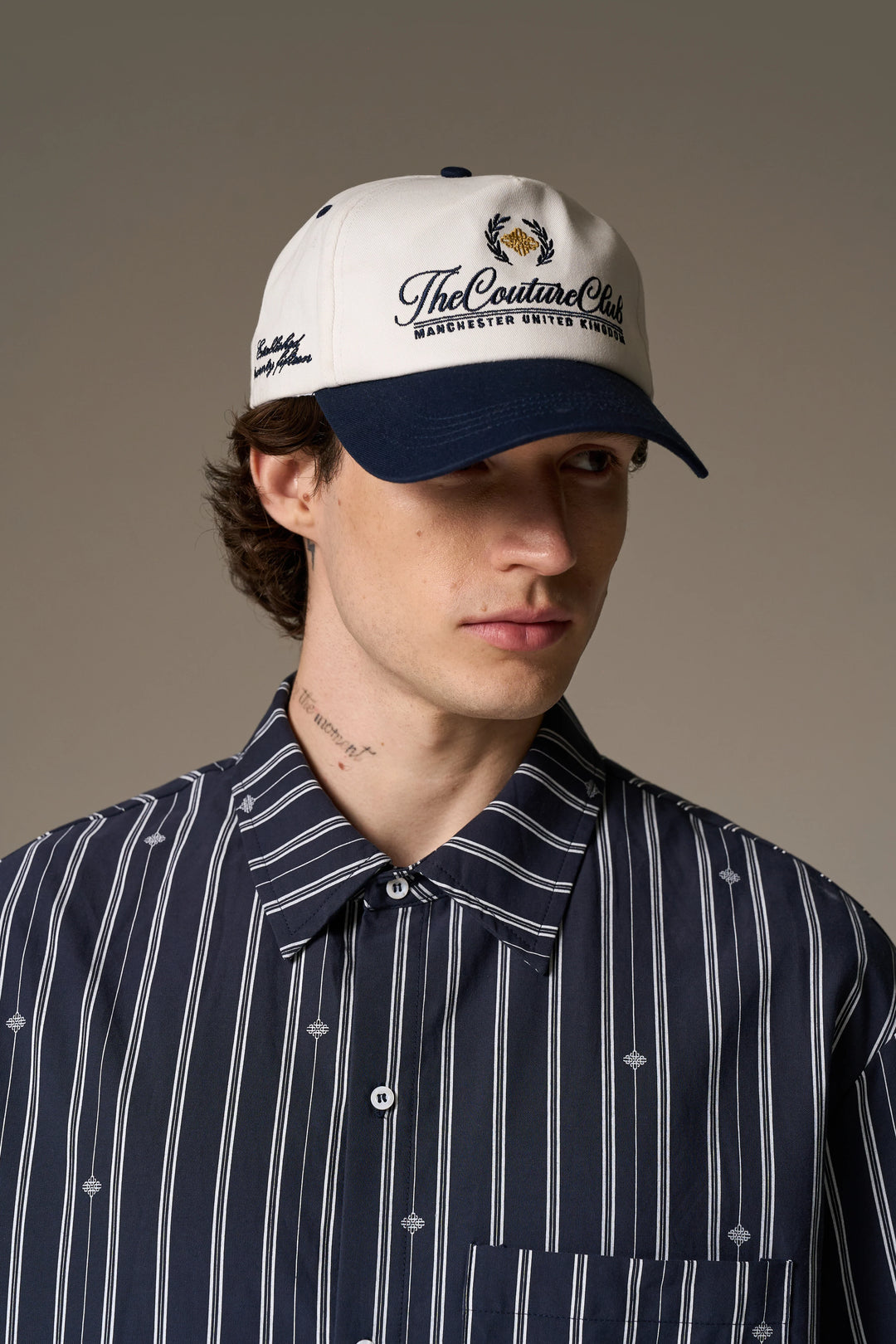 LAUREL EMBROIDERY CAP NAVY