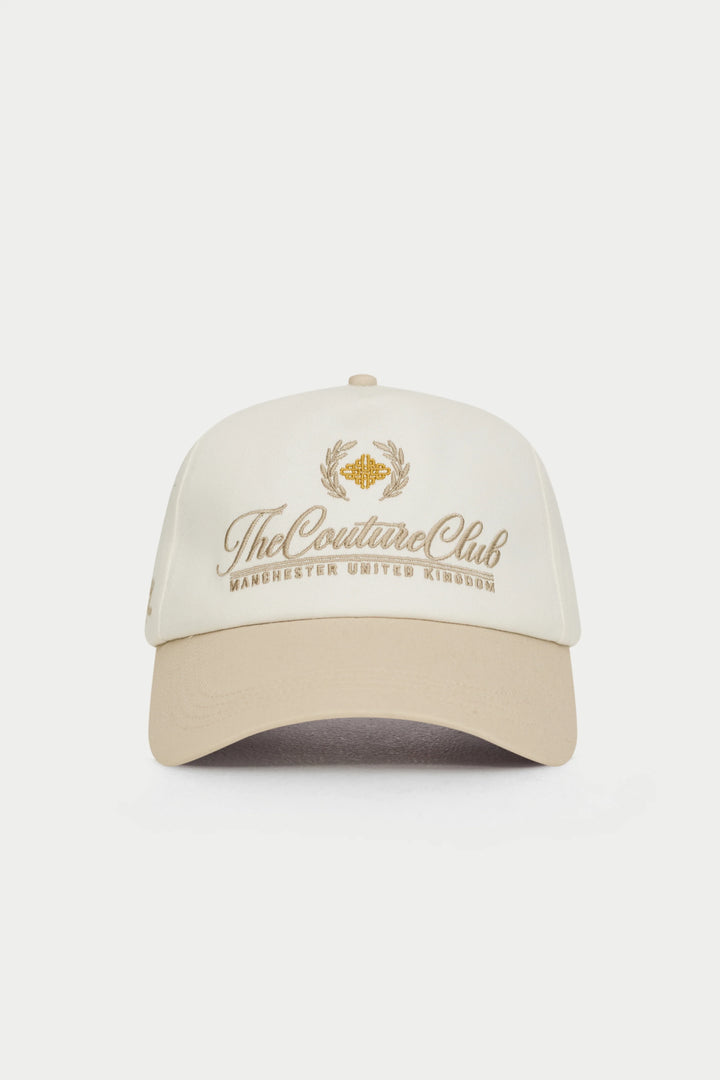 LAUREL EMBROIDERY CAP
BEIGE