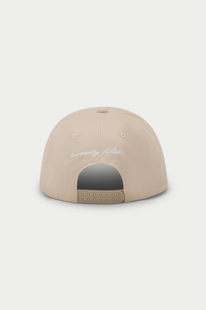 MONOGRAM EMBLEM CAP BEIGE