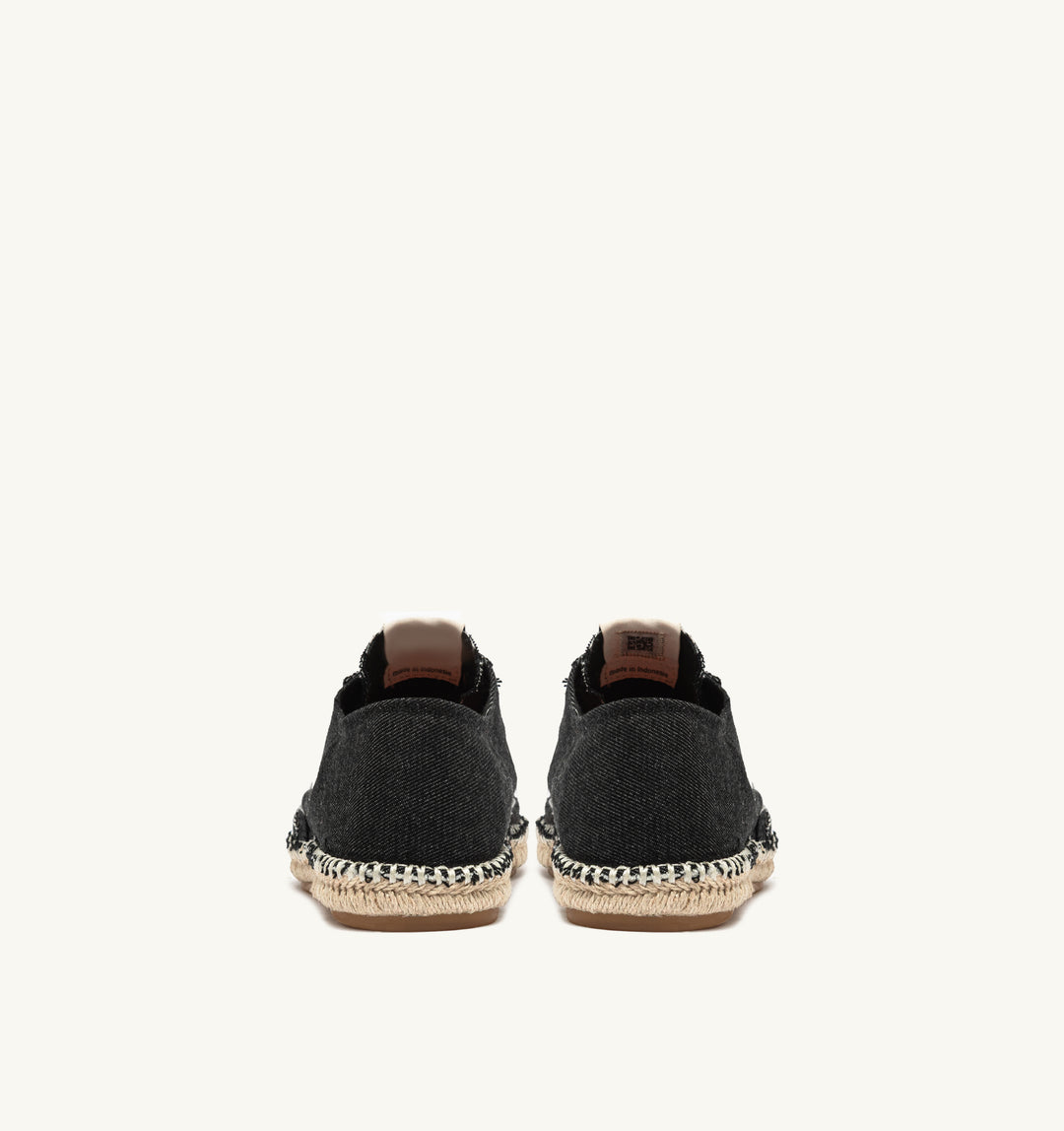 AUTRY SANDY ESPADRILLES IN BLACK CANVAS