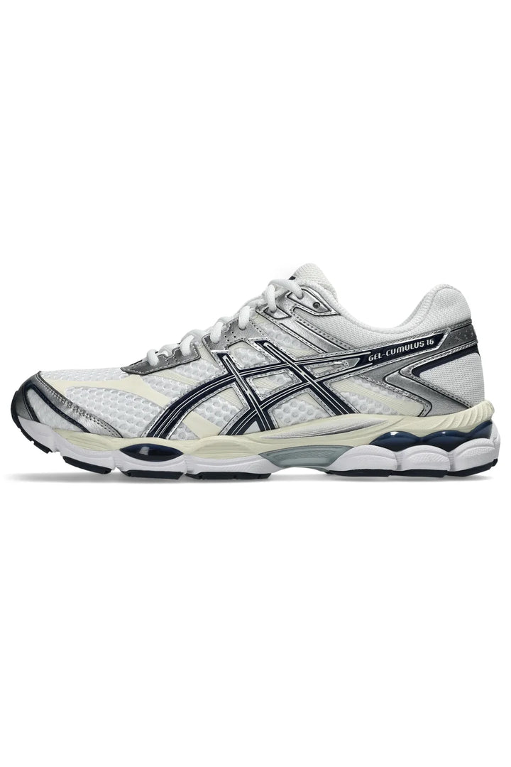 ASICS GEL CUMULUS 16 UNISEX WHITE MIDNIGHT סניקרס אסיקס ג'ל קומולוס 16 יוניסקס