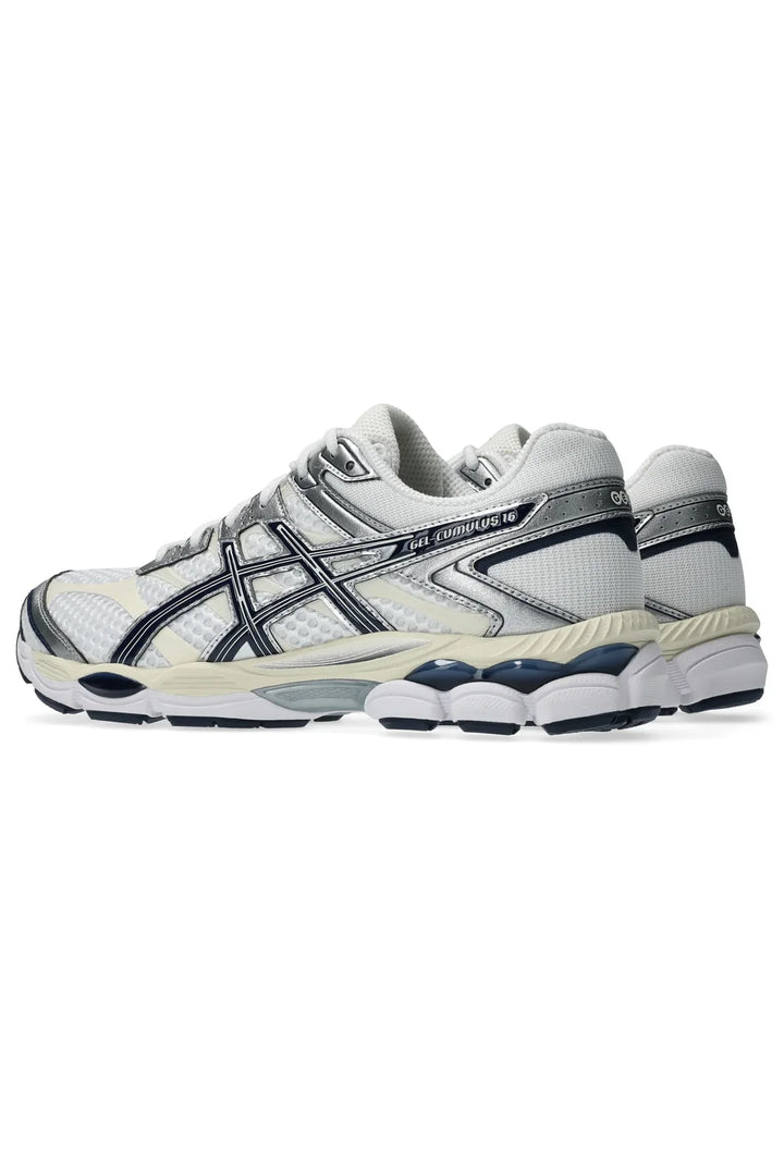 ASICS GEL CUMULUS 16 UNISEX WHITE MIDNIGHT סניקרס אסיקס ג'ל קומולוס 16 יוניסקס