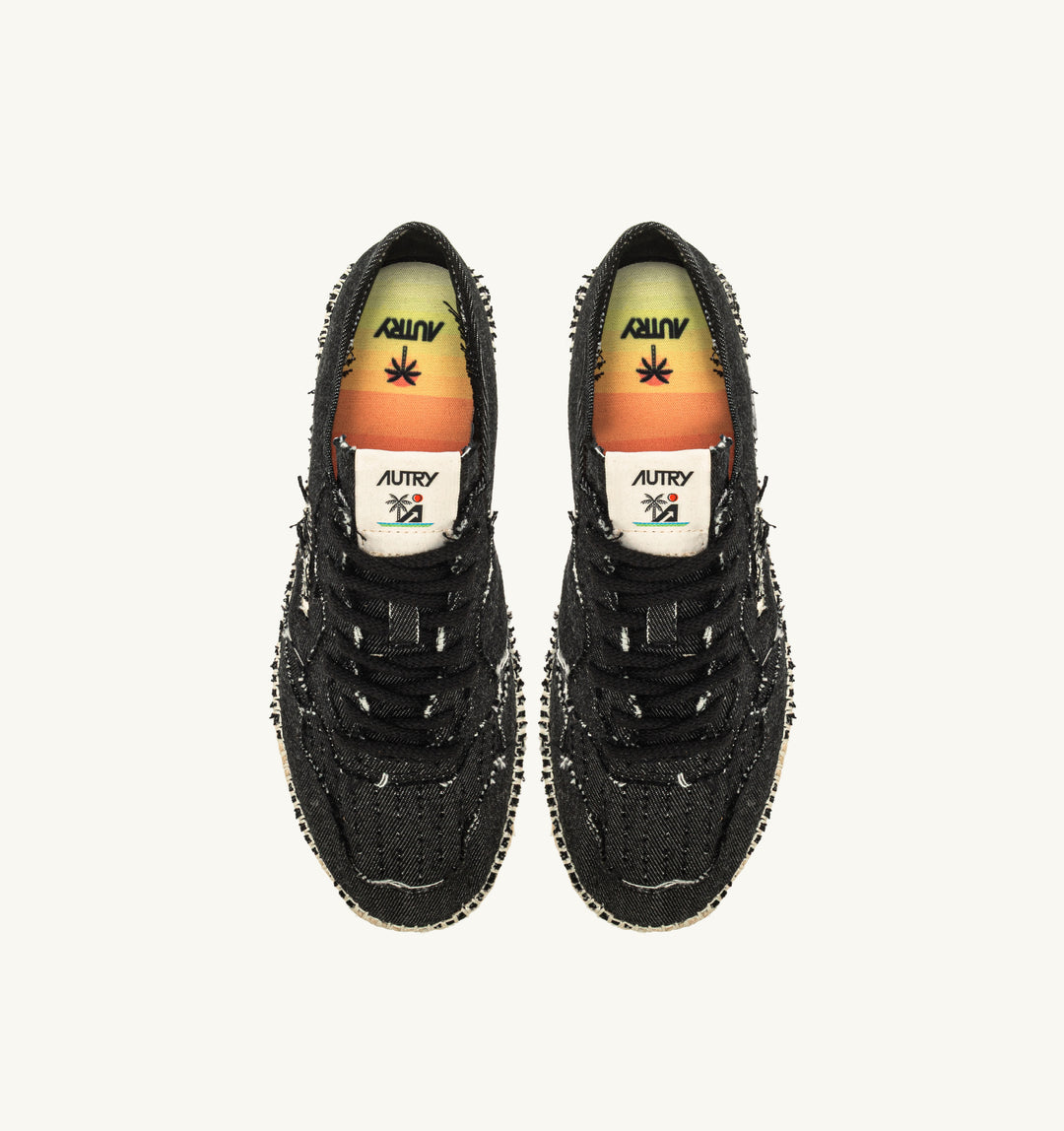AUTRY SANDY ESPADRILLES IN BLACK CANVAS
