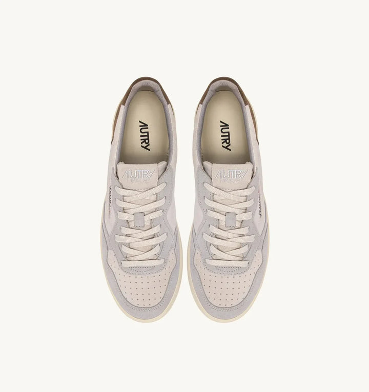 AUTRY MEDALIST LOW MEN TRIC/SUEDE VAPOR/CIGAR