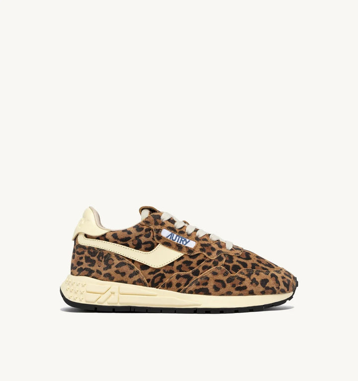AUTRY SNEAKERS REELWIND LOW SNEAKERS IN LEOPARD SUEDE AND RUTABAGA LEATHER WWLW