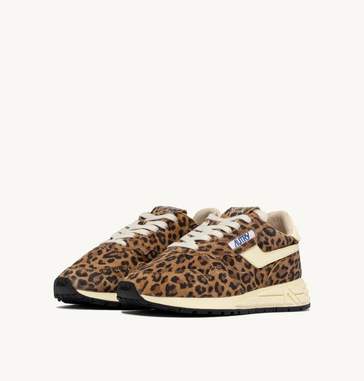AUTRY SNEAKERS REELWIND LOW SNEAKERS IN LEOPARD SUEDE AND RUTABAGA LEATHER WWLW