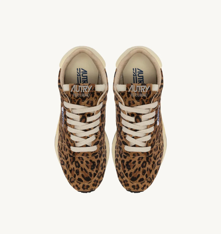 AUTRY SNEAKERS REELWIND LOW SNEAKERS IN LEOPARD SUEDE AND RUTABAGA LEATHER WWLW