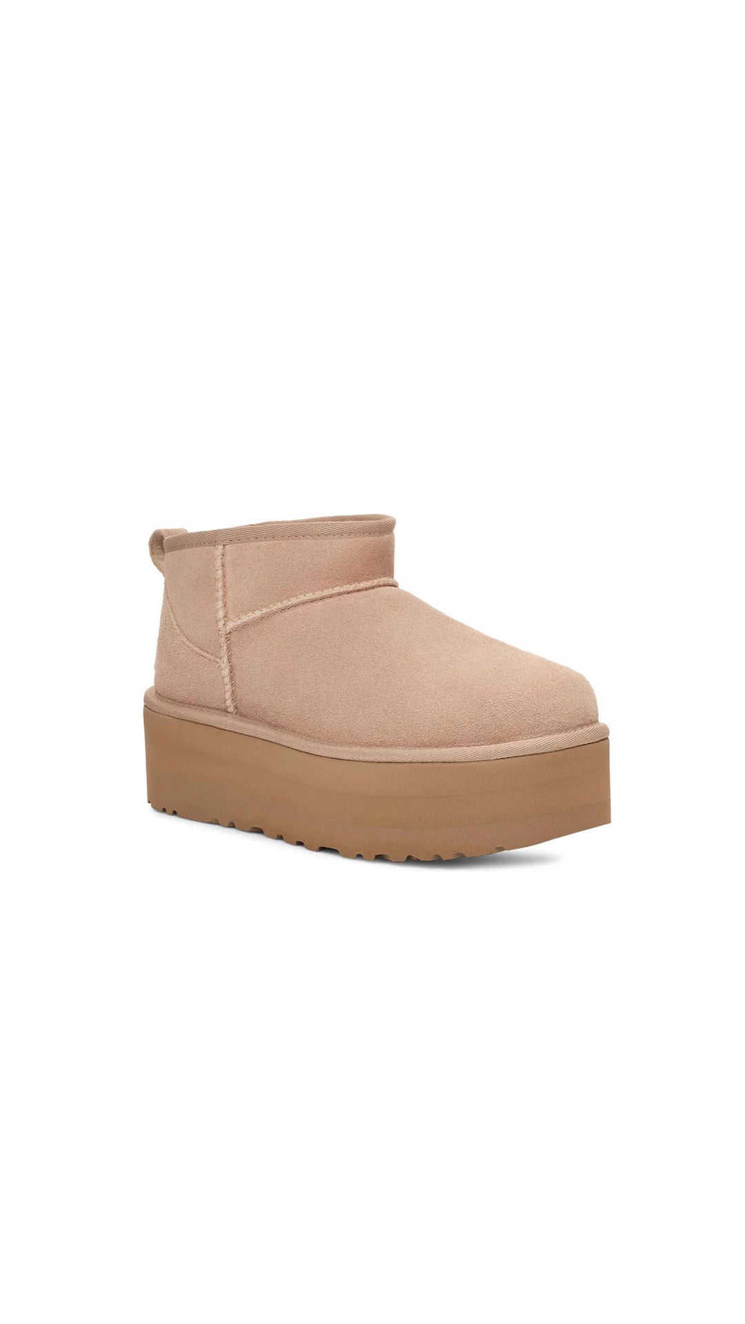 UGG WOMEN'S CLASSIC ULTRA MINI PLATFORM SAND מגפי קלאסיק אולטרה מיני פלטפורם סנד