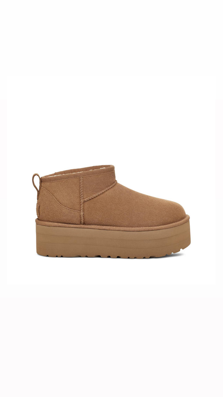 UGG CLASSIC ULTRA MINI PLATFORM CHESTNUT מגפי נשים פלטפורם