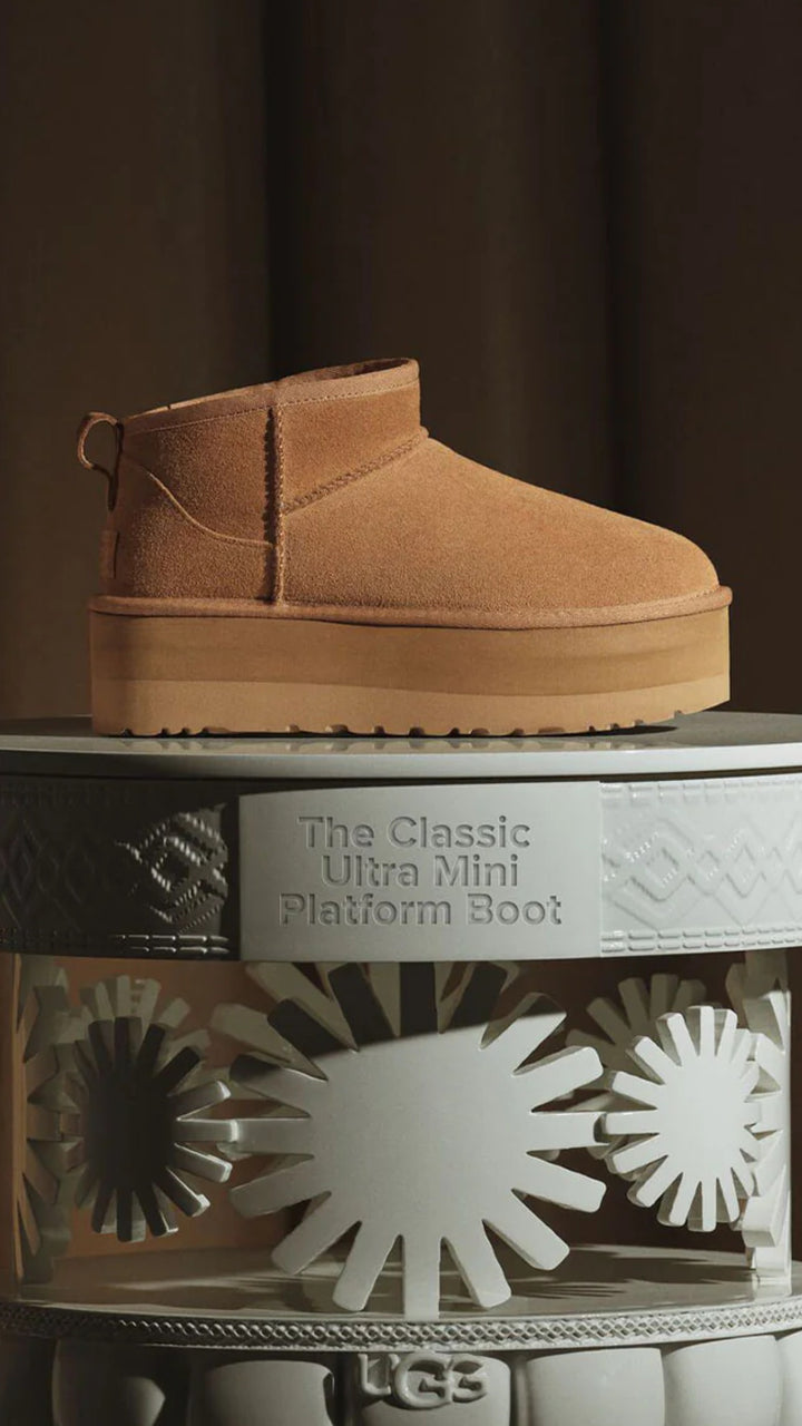 UGG CLASSIC ULTRA MINI PLATFORM CHESTNUT מגפי נשים פלטפורם