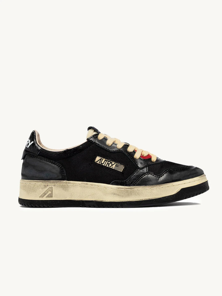 AUTRY SNEAKERS MEDALIST LOW SUPER VINTAGE SNEAKERS LOW IN BLACK AVLM KH01