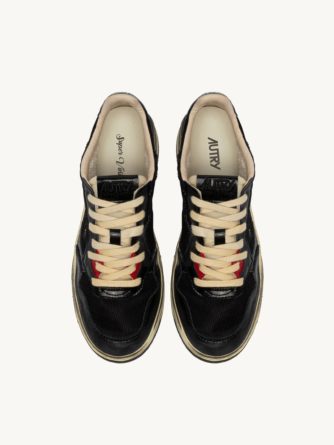 AUTRY SNEAKERS MEDALIST LOW SUPER VINTAGE SNEAKERS LOW IN BLACK AVLM KH01
