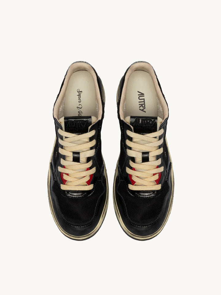 AUTRY SNEAKERS MEDALIST LOW SUPER VINTAGE SNEAKERS LOW IN BLACK AVLM KH01