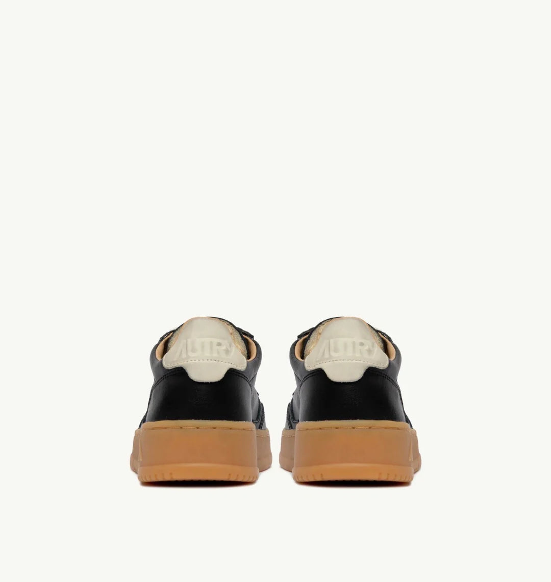 AUTRY SNEAKERS MEDALIST LOW SNEAKERS IN BLACK AND MARSHMALLOW LEATHER AULM - BD04