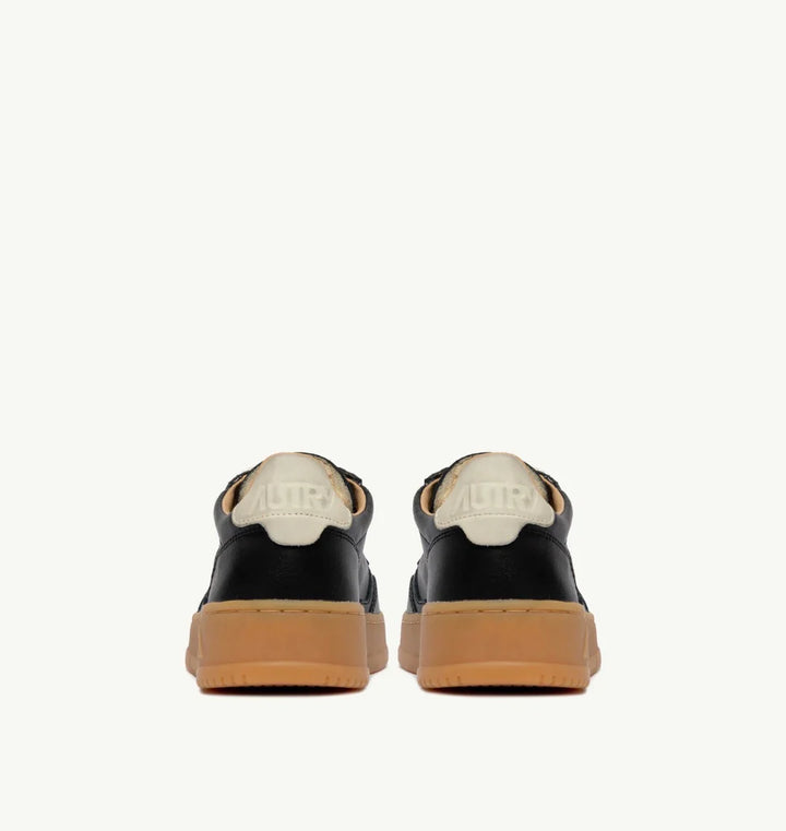 AUTRY SNEAKERS MEDALIST LOW SNEAKERS IN BLACK AND MARSHMALLOW LEATHER AULM - BD04