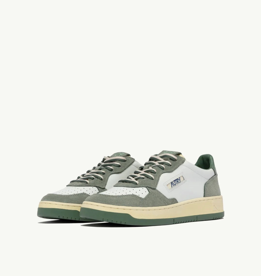 AUTRY SNEAKERS MEDALIST LOW SNEAKERS IN MILITARY AND SEA SPAY SUEDE AND LEATHER AULM - BW02