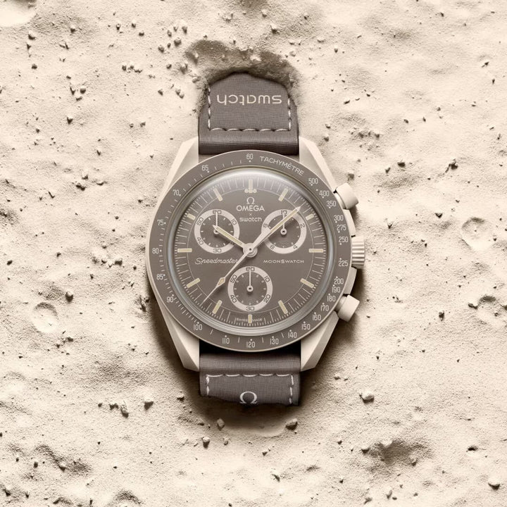 SWATCH X OMEGA BIOCERAMIC MOONSWATCH MISSION ON EARTH DESERT SO33T103 שעון אומגה בשיתוף פעולה עם סווטש