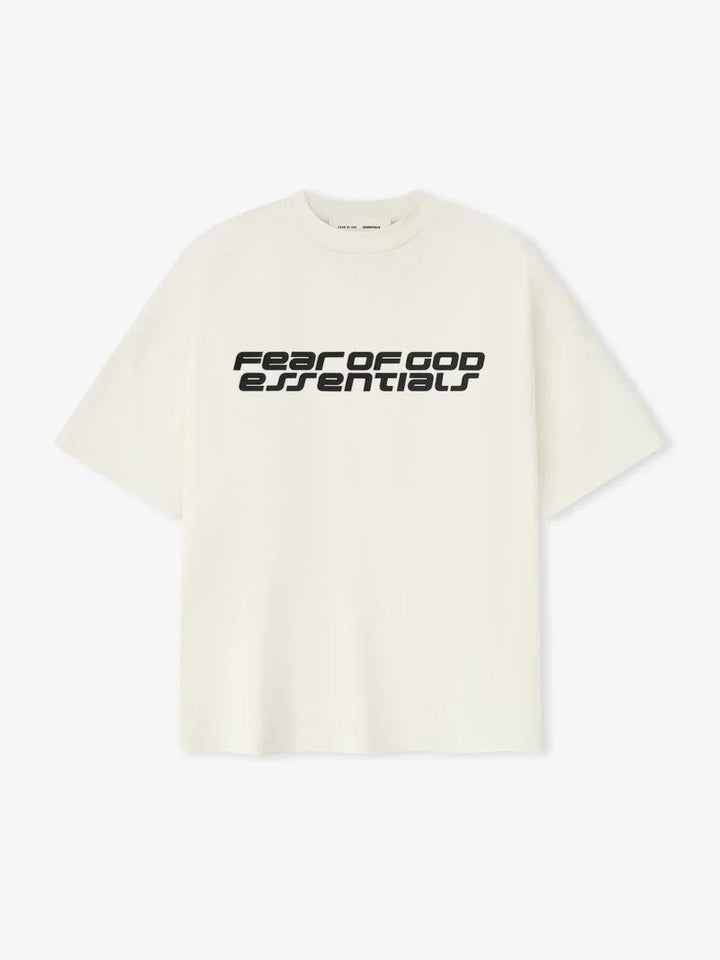 ESSENTIALS PONTE 90S TEE IVORY