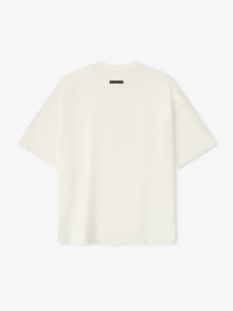 ESSENTIALS PONTE 90S TEE IVORY